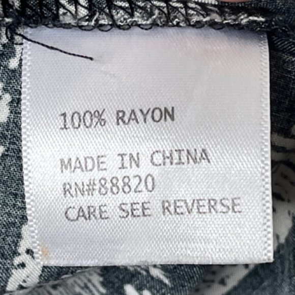 ROSE & THYME | Black and White Bohemian Style Short Sleeve Blouse | Size XS - Picture 7 of 10